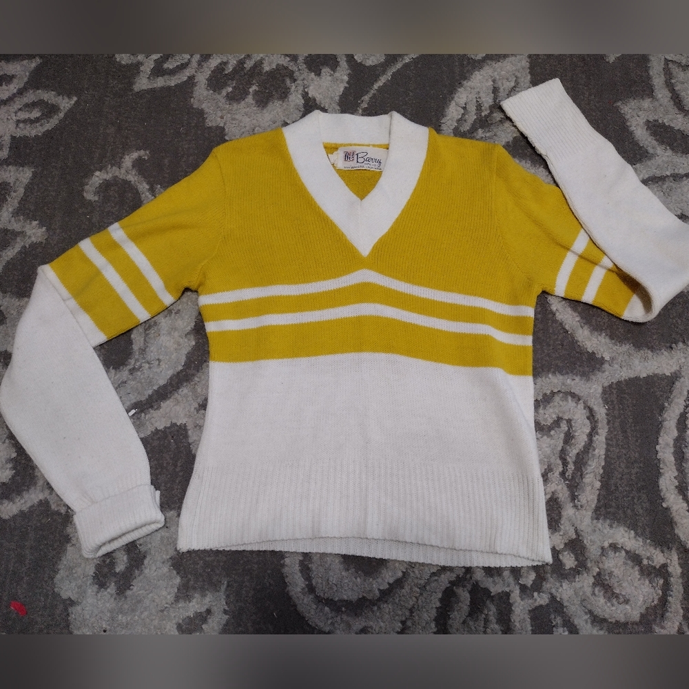 Vintage Barry Co. Vneck collegiate sweater